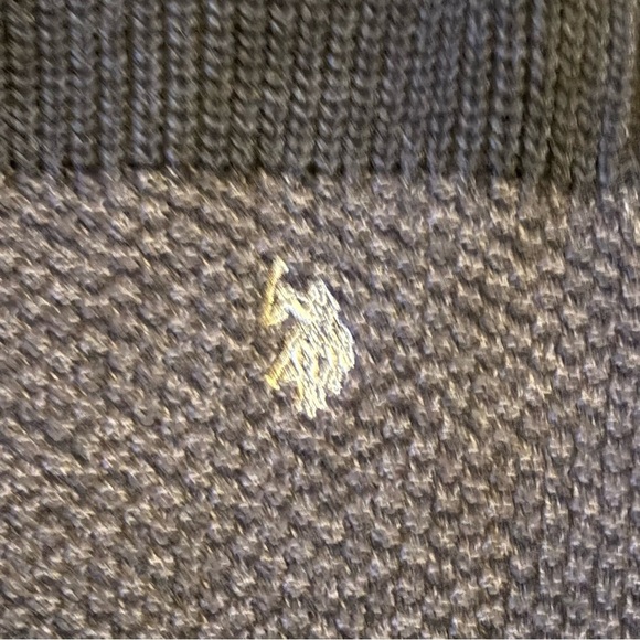 U.S. Polo Assn. Men's Blue and Gray Crewneck Sweater - Picture 10 of 13